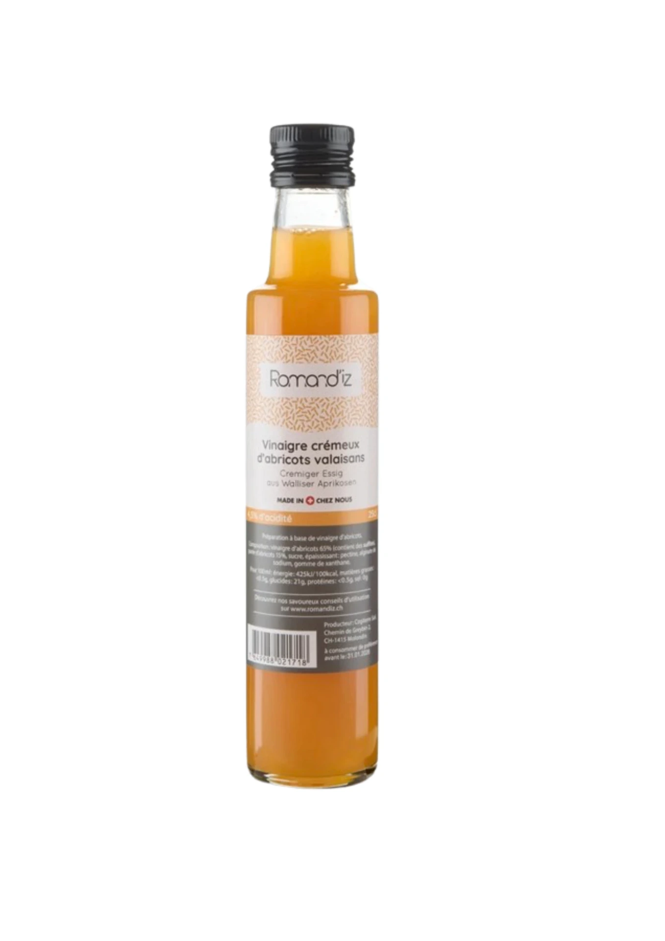 Vinaigre crémeux d'abricots valaisans